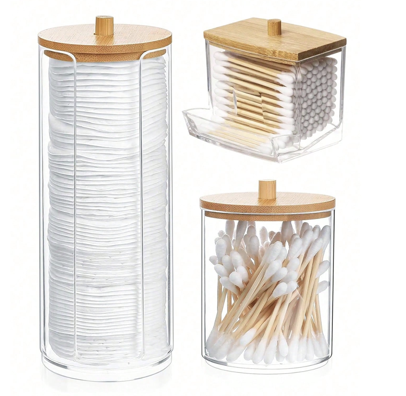 3 in 1 Cotton Pad And Cotton Bud Dispenser