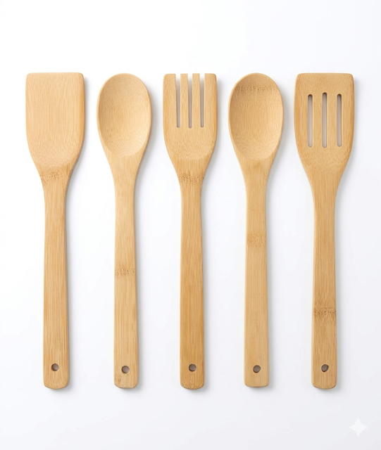 5 PCS Kitchen Bamboo Set